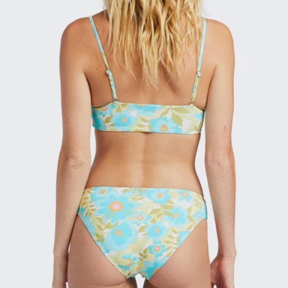 BILLABONG Blue and Green Floral Bikini Set - Picture 2 of 2